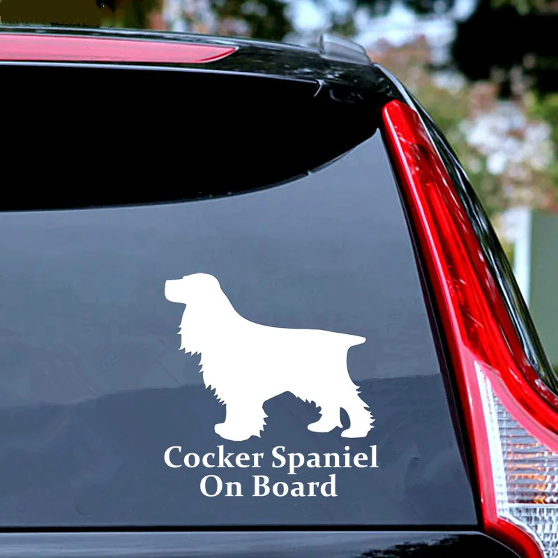 Кокер-спаниель на доске для Авто/бампера/окна виниловая наклейка наклейки DIY