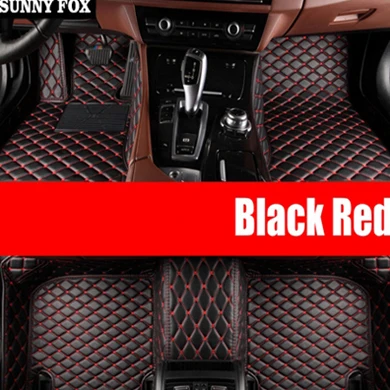 Black Red Sunny Fox автомобильные коврики для Volvo C30 S60L S80L V40 V60 XC60 XC90 5D автомобильный Стайлинг сверхмощный ковер напольный вкладыш - Название цвета: Black Red