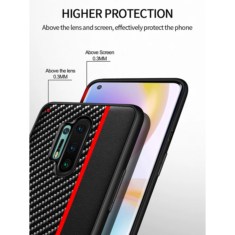 Для OnePlus 9 8 Pro Чехол Ebai чехол Оригинальное углеродное волокно Противоударная