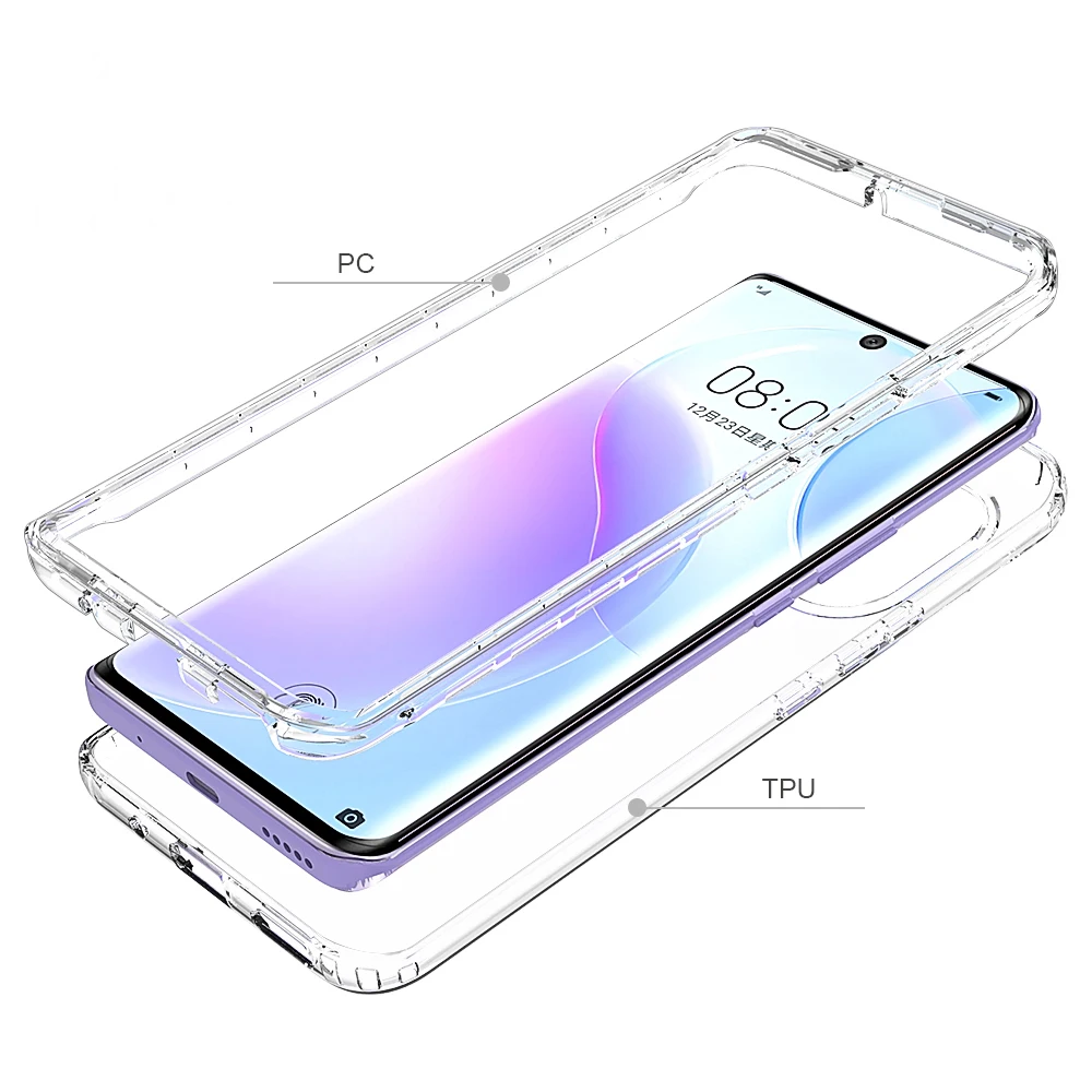 full body clear case for huawei nova 8 5g cases shockproof tpu bumper flexible phone cases nova8 funda free global shipping