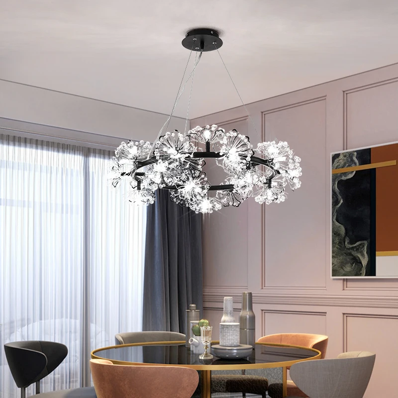 Скандинавская Люстра для гостиной креативная винтажная лампа в виде снежинки