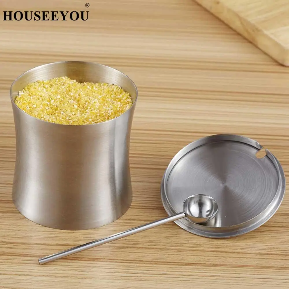 Новинка шероховатая соляная банка из нержавеющей стали в форме талии соусник с