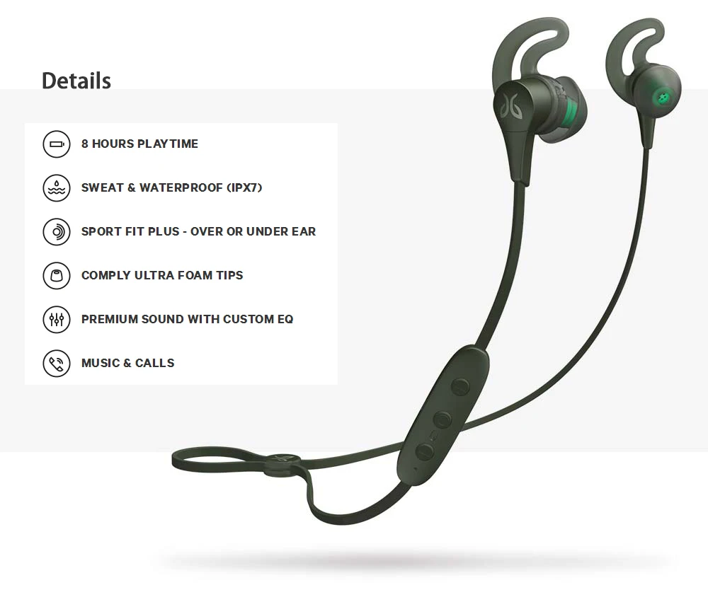 Оригинальные Беспроводные спортивные наушники logitech Jaybird X4 с bluetooth, IPX7 bt4.1с микрофоном, беспроводные наушники для музыки и звонков