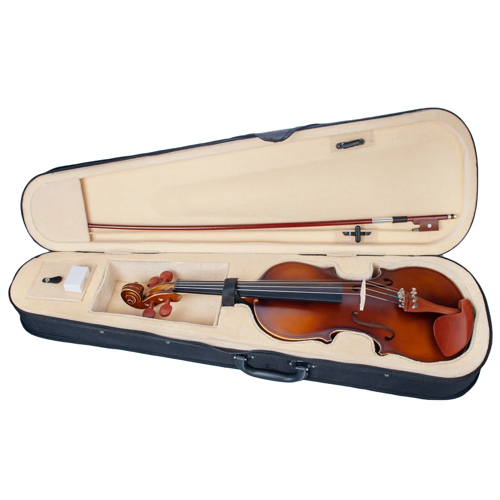

Acoustic Violin 4/4 Full Size Fiddle with Bow Hard Case Rosin Jujube Wood