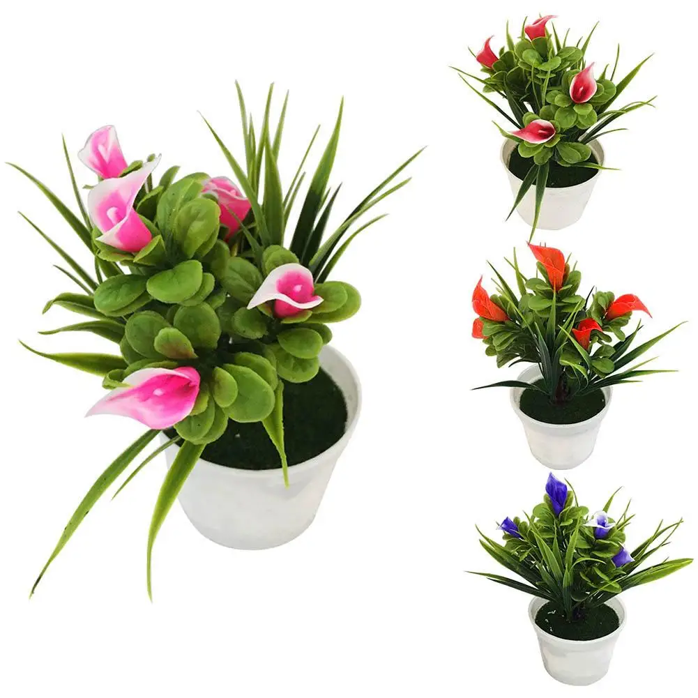 

1Pc Potted Handmade Artificial Flower Bonsai Stage Garden Wedding Fake Flower Party Meeting Wedding Decor Props Potted plant