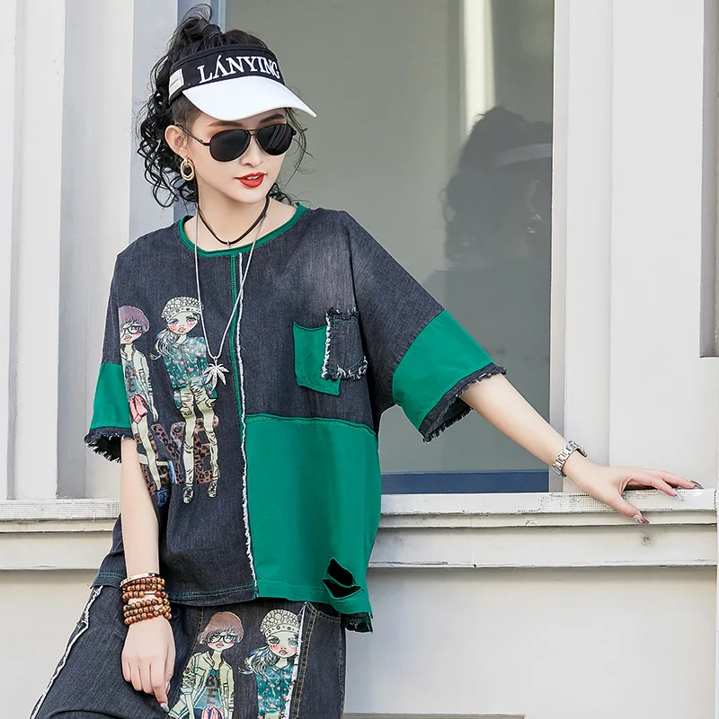 

Two Piece Suit Outfit Tracksuit Sportswear Women's Streetwear Summer 2 Piece Set 2021 New Korean Fashion Loose Casual Wear