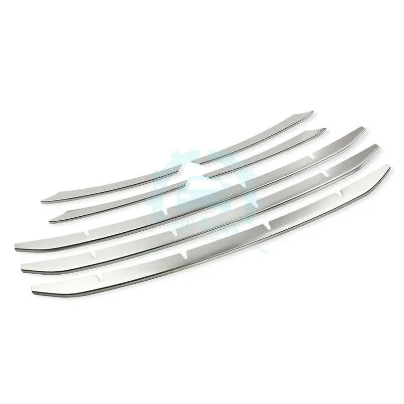 

For Porsche Cayenne 2015 2016 2017 Stainless steel Front Grilles Grill Decorate Trim 7pcs