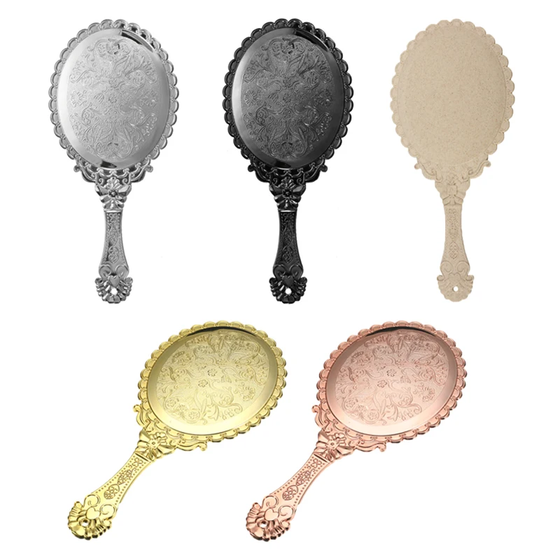 1 шт. портативное винтажное зеркало для макияжа Овальный Круглый косметики