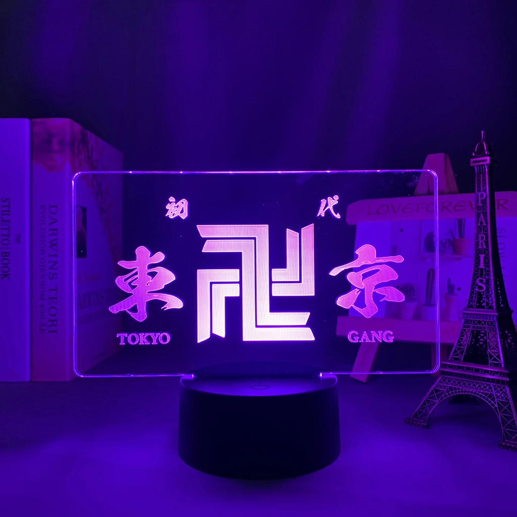 

Anime Tokyo Revengers Figure for Kids Children Gift Bedroom Decoration Lights Table Decor Manga 3d Led Lamp Neon Signs for Room