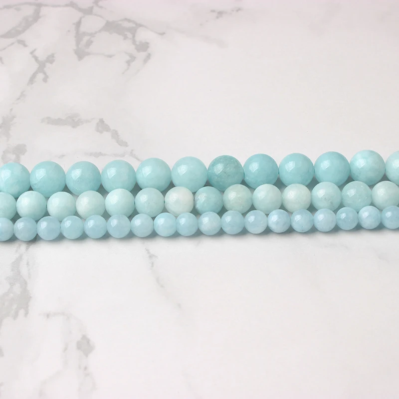 Ланьли 6/8/10/12 мм skyblue/модный поддельные аквамарины Каменные Бусины Подходит для DIY