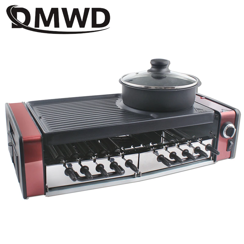 Многофункциональный Электрический гриль для шпажки горячий горшок барбекю