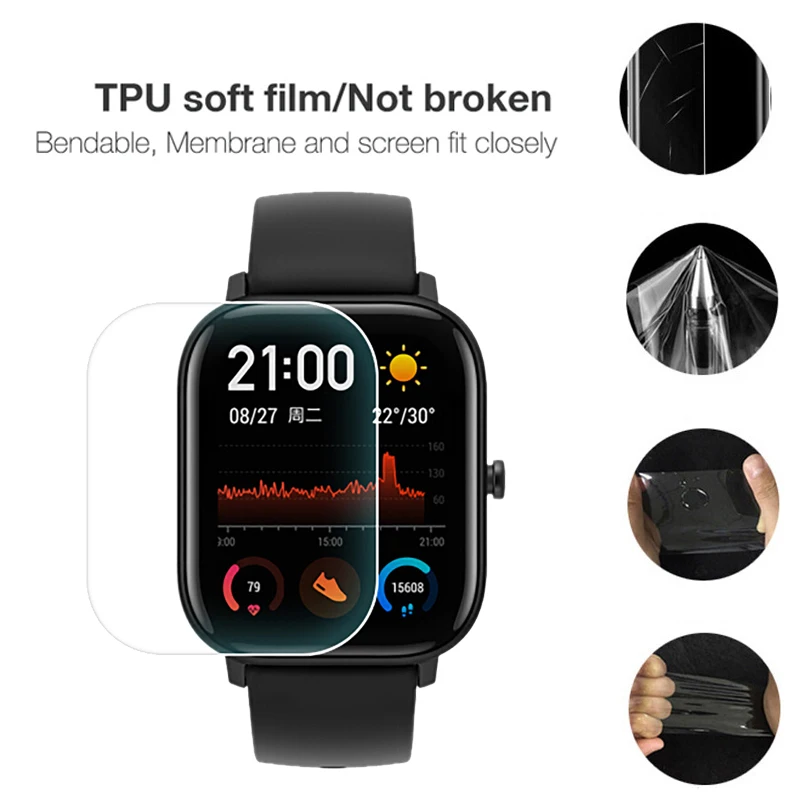 Для Amazfit GTS ультратонкая Взрывозащищенная защитная пленка из термополиуретана для Xiaomi Huami Amazfit GTS Smart Watch