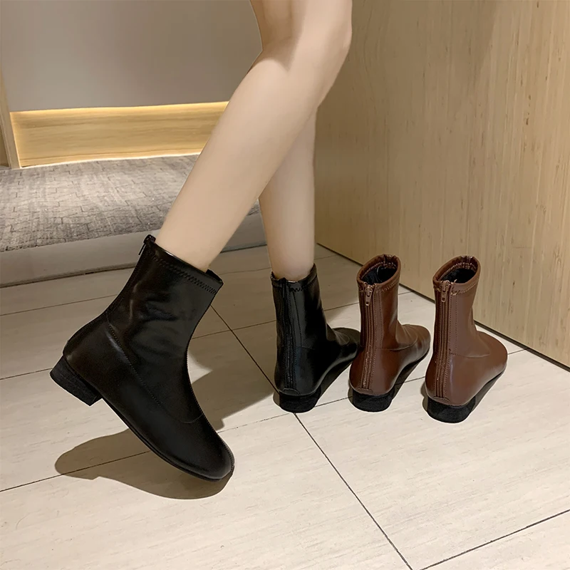 Женские зимние ботинки JINJIN-54-2019 женские ботильоны высококачественные кожаные