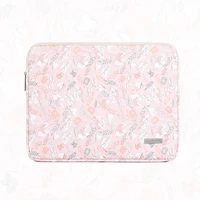 pu laptop sleeve case 11 12 13 14 15 inch for macbook air pro hp dell notebook waterproof flower shockproof case for women girl
