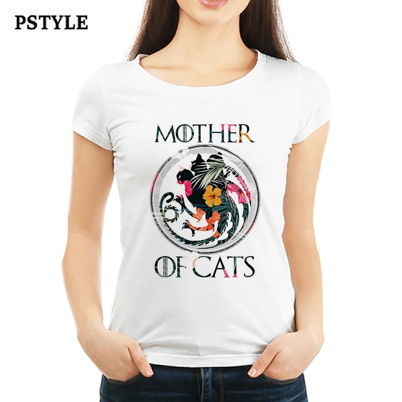 Женские футболки из модала с принтом Мама кошек летние хипстерские футболка tumblr
