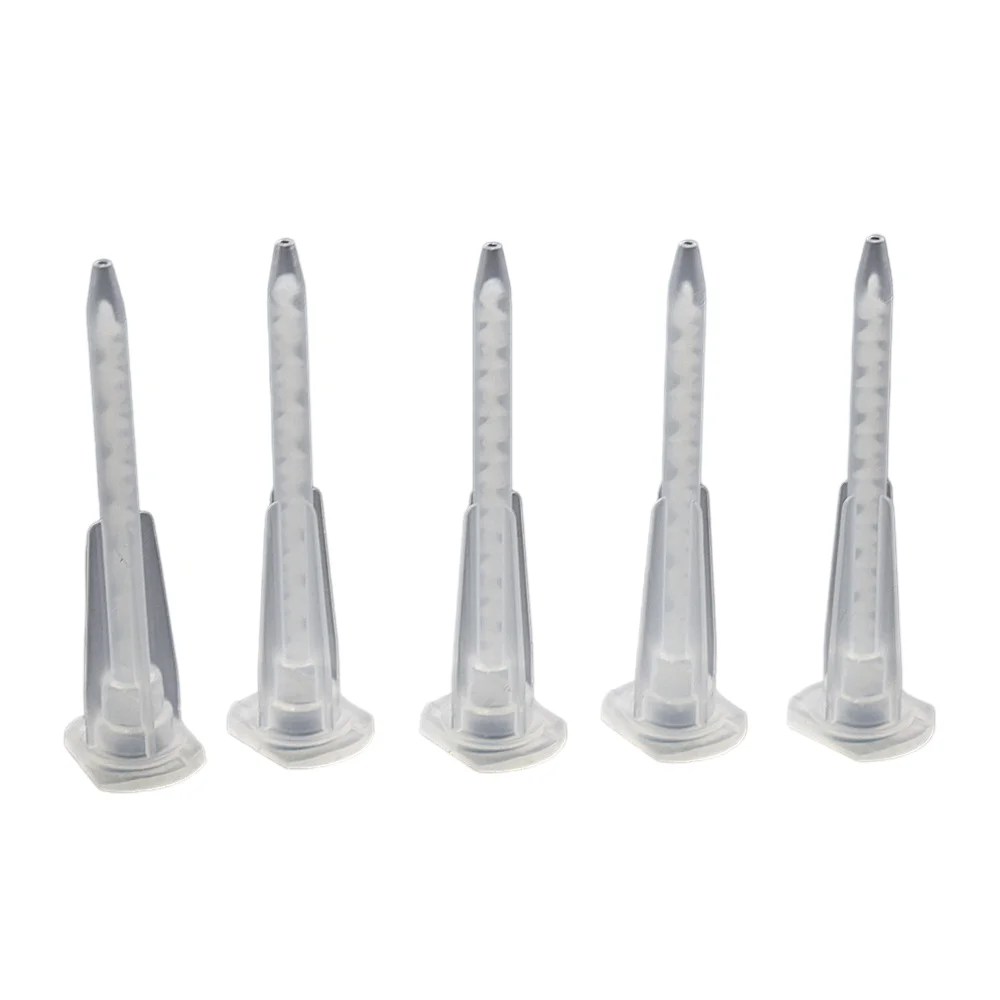 

5pc Mixing Nozzles Tube Dispenser Epoxy Resin Adhesives Plastic Static Mixer for Two Component Liquid Mixing Machine AB Glue Gun