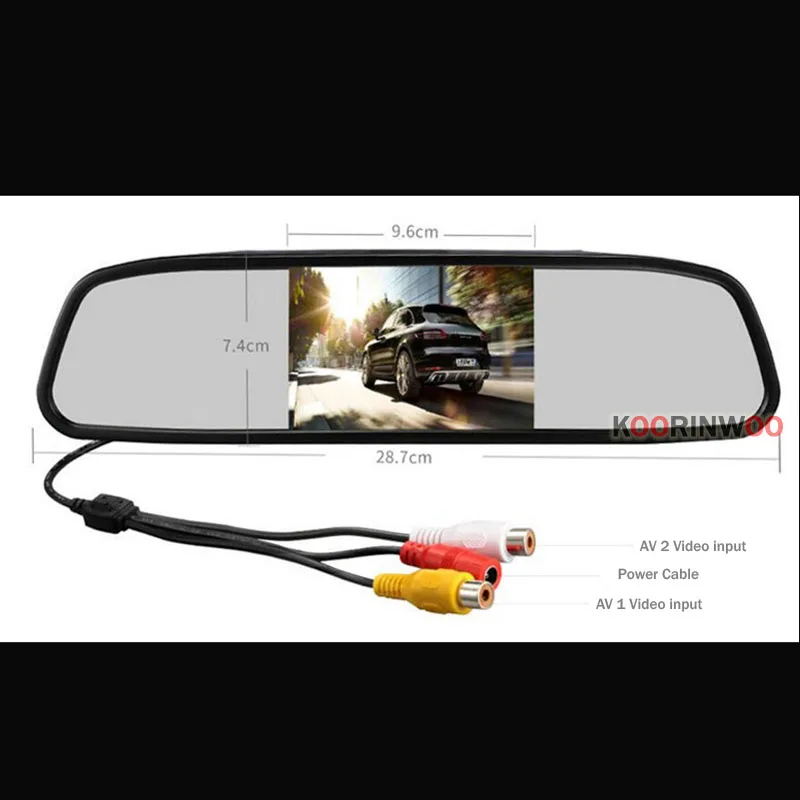 

Koorinwoo 2021 Parktronic Car Parking Sensor 4 Video Radars Car Monitor Mirror Car Rearview camera Parking System Reversing