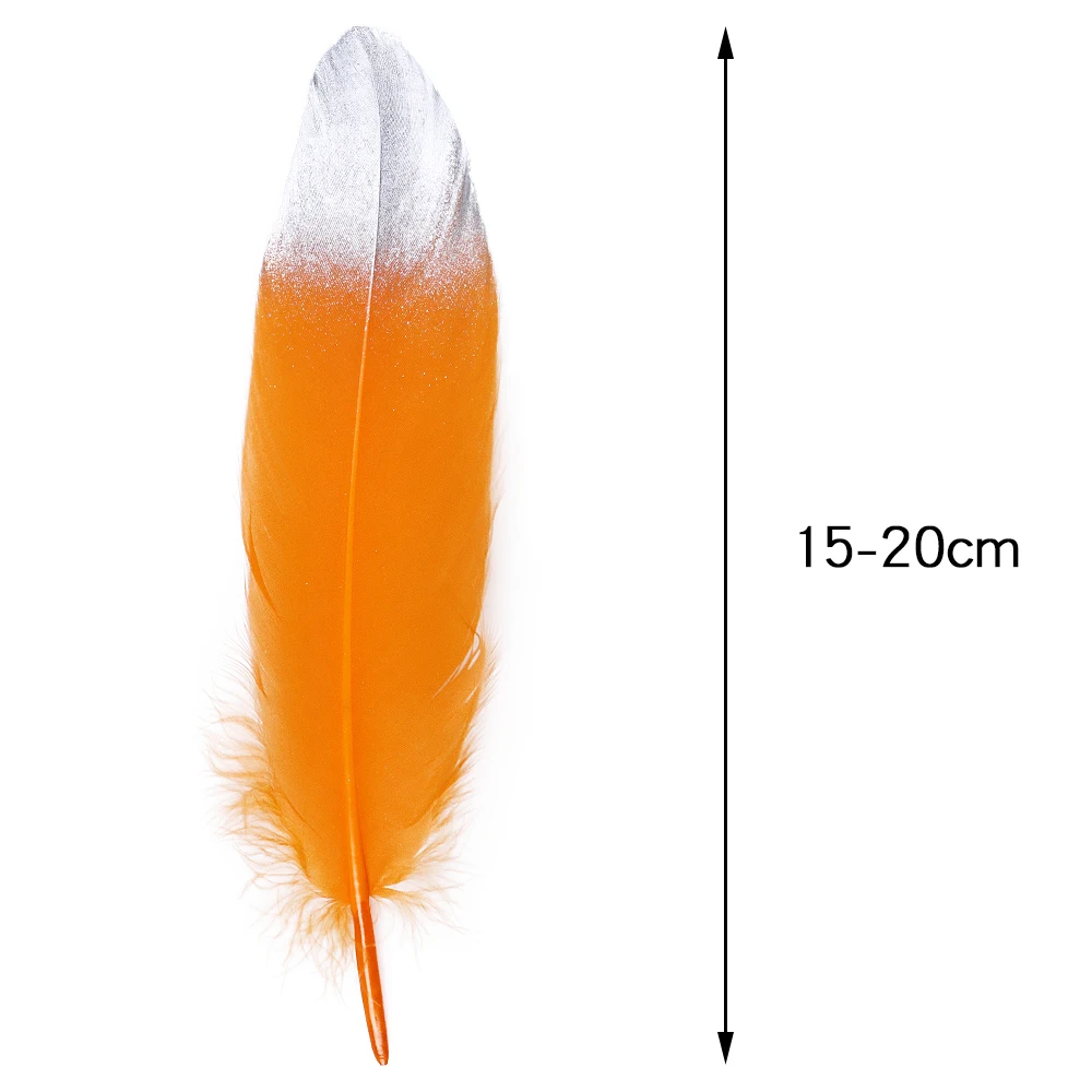 

10Pcs Spray Gold Big Goose Feathers Wedding Jewelry Decoration Carnival Clothes Accessories High Quality Plumes Crafts Wholesale