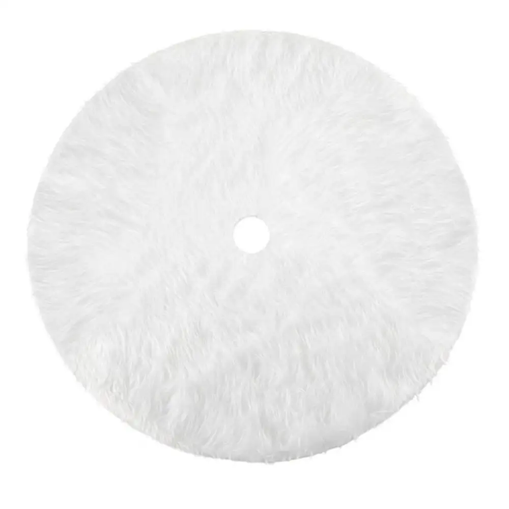 Белая плюшевая юбка с рождественской елкой мягкий меховой ковер для Счастливого