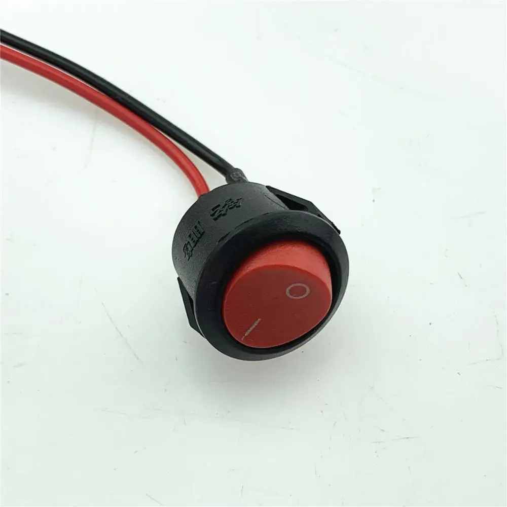 

Switch Button Small Switch Small Car Circuit Wire Horn Electrical Round Belt Line