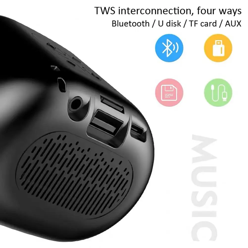 Беспроводной Bluetooth динамик Портативный мини аудио TWS Sub НЧ-динамик с tf-картой HD