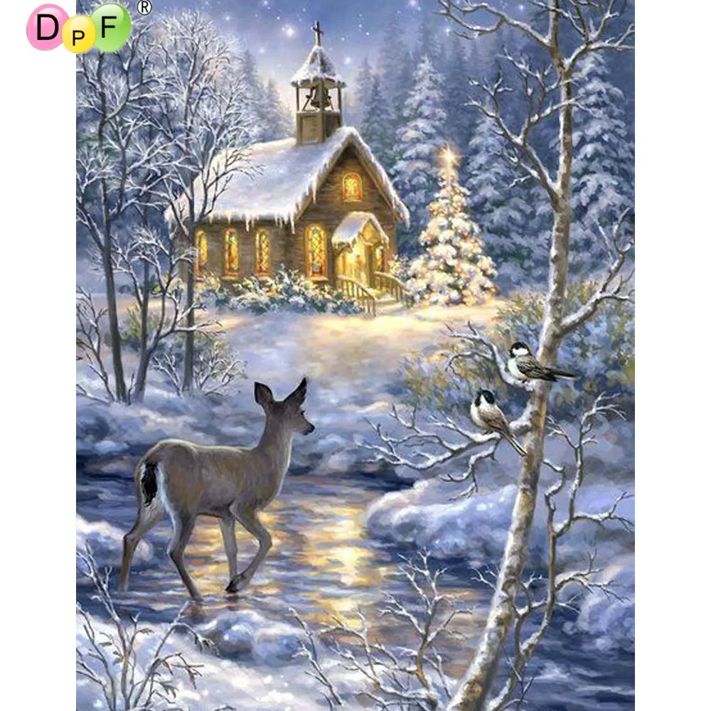 

DPF diamond painting cross stitch deer diamond embroidery crafts diamond mosaic kit square/round rhinestone home decor