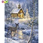 DPF алмазная живопись, вышивка крестиком, олень, алмазная вышивка, рукоделие, Набор алмазной мозаики, квадратныекруглые стразы, домашний декор