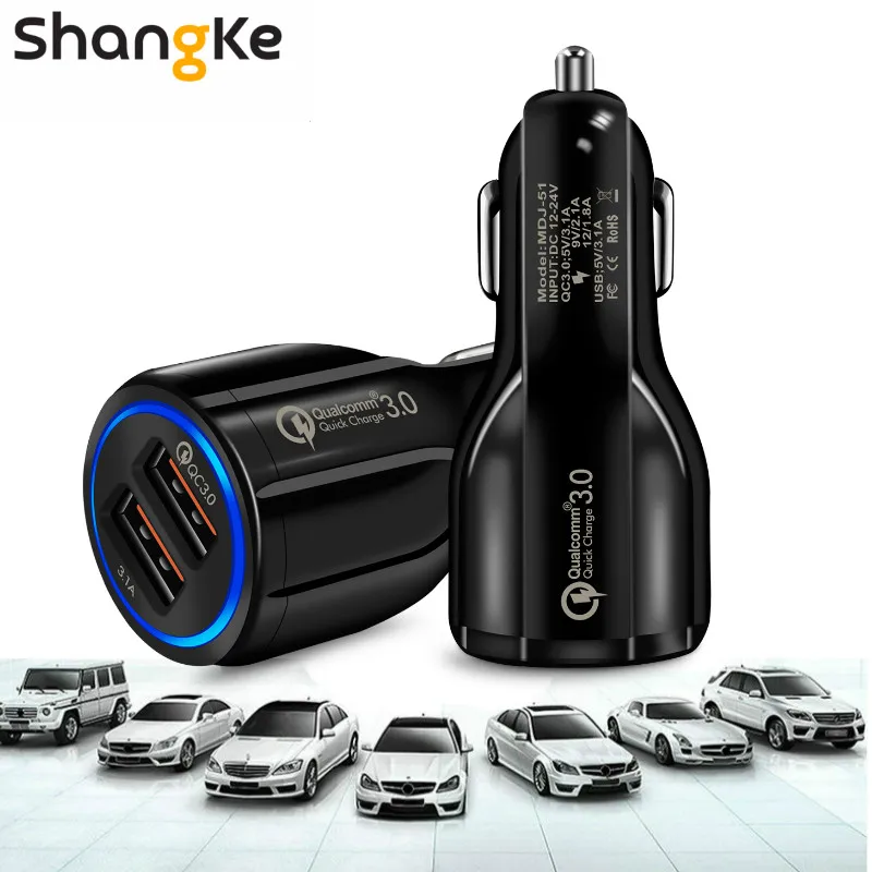Автомобильное зарядное устройство USB Shangke быстрая зарядка 3 0 2 для быстрой зарядки