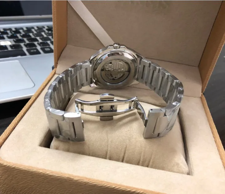 Сапфировое стекло 40 мм парниш черный циферблат японский автоматический