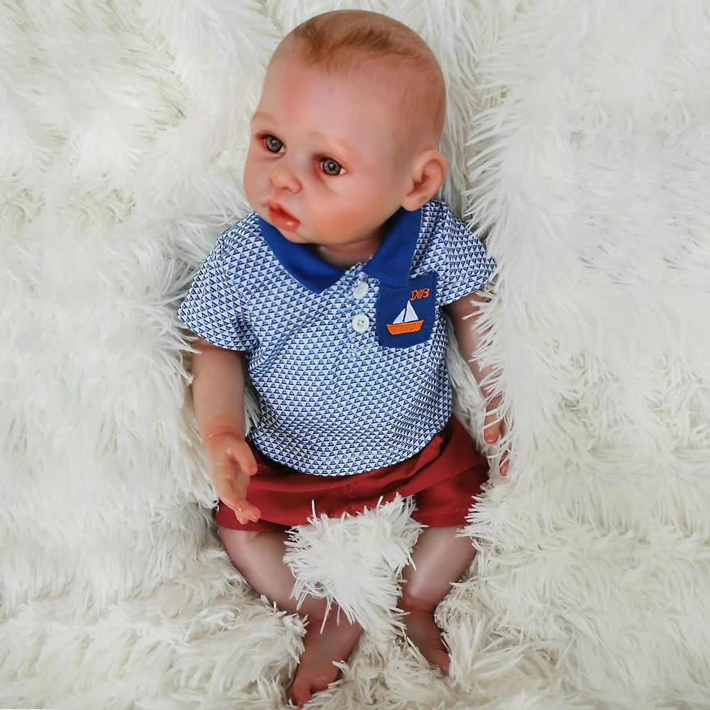 Высококачественная кукла bebe reborn Baby 16 ''ручной рисунок волос силиконовая