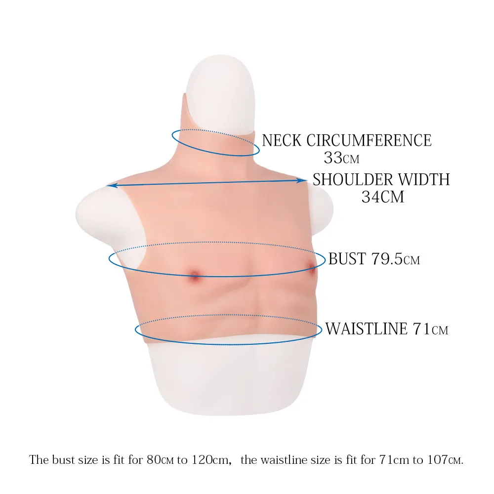 Искусственный силиконовый Трансвестит для мышц реалистичный мужской нагрудный