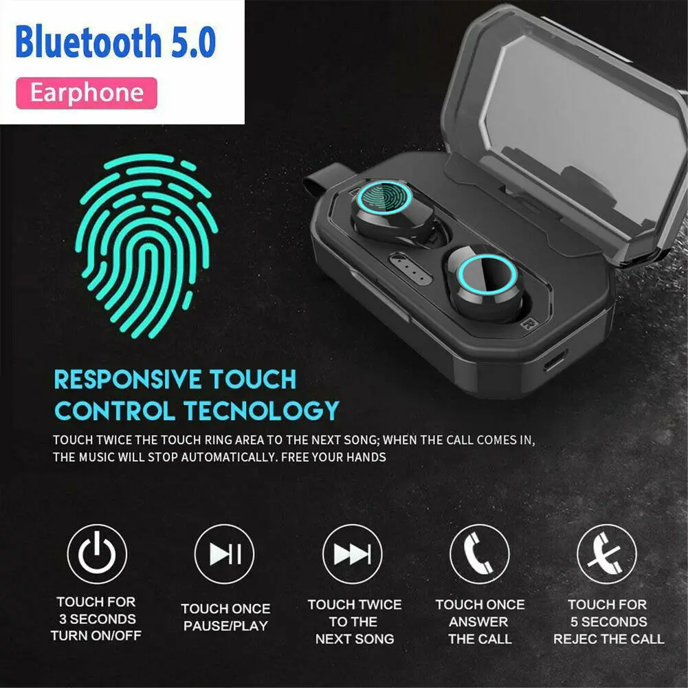 5 часов Беспроводные Наушники Hi Fi IPX7 Водонепроницаемый Bluetooth наушники USB