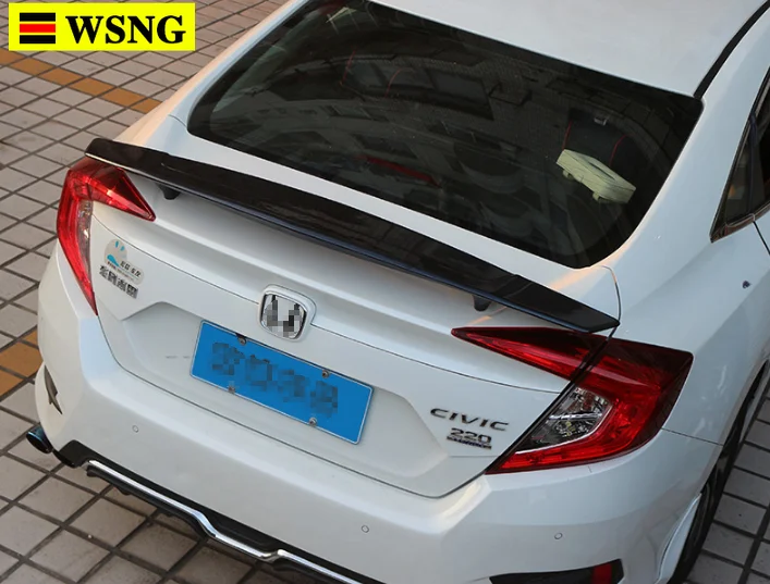 

For Honda Civic Spoiler High Quality ABS Material Car Rear Wing Primer Color Rear Spoiler For Honda Civic Spoiler 2016-2017