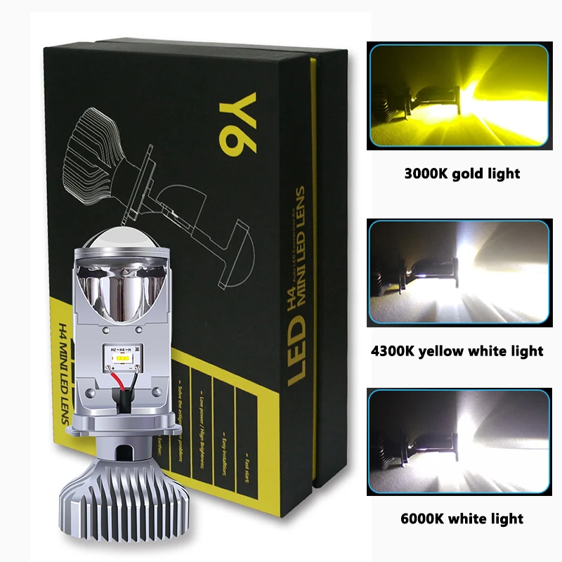 2 шт. Автомобильные светодиодные лампы H4 4300k 3000K 6000K 12 В|Передние LED-фары для авто| |