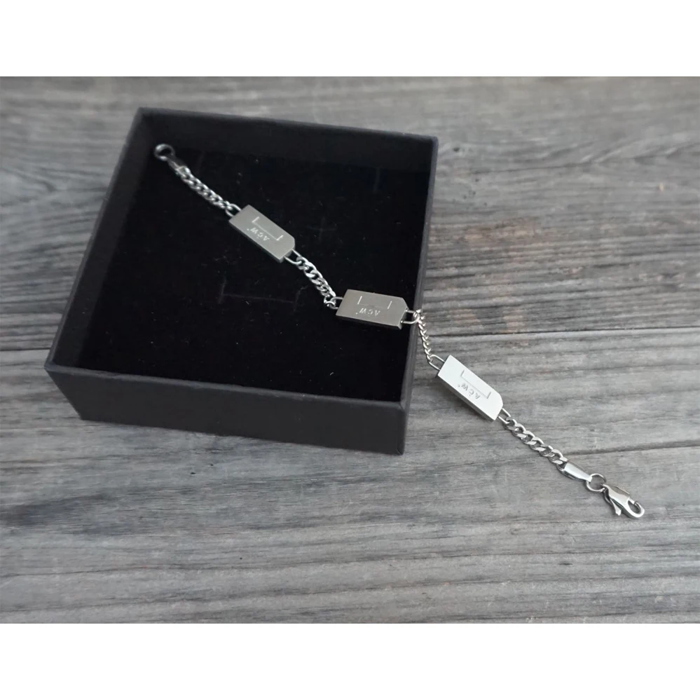 

A COLD WALL Bracelet Hiphop Chain Stainless Steel A COLD WALL* Bracelets Men Women ACW Logo Lettering