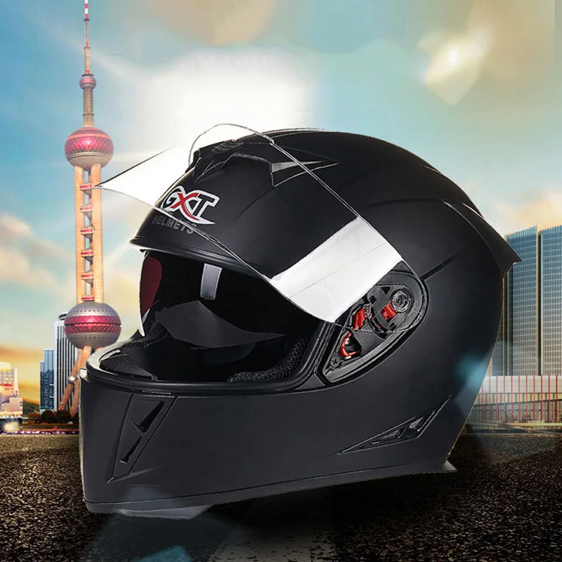 Мотоциклетный шлем GXT с открытым лицом двойные защитные козырьки объектива Мото