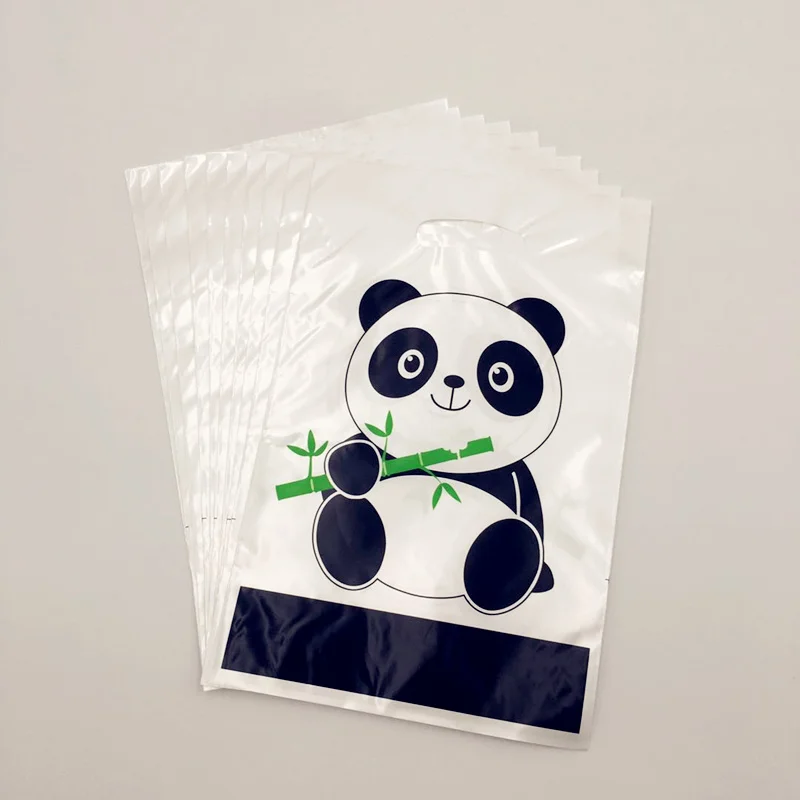 Белый черный милый мультяшный с пандой тема прозрачная посуда набор для