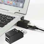 1 шт. Портативный мини USB 2,0 3,0 концентратор 3-Порты встроенный USB 3,0 концентратор высокой Скорость тонкий хаб USB разветвитель для ноутбука Компьютерные аксессуары