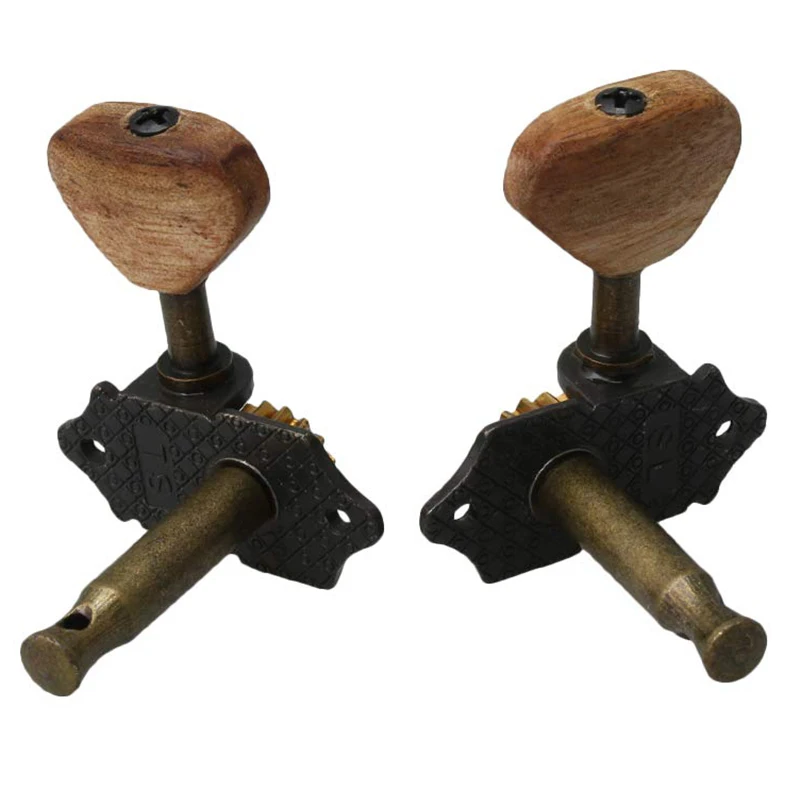 BMDT-6Pcs Vintage Acoustic Guitar String Tuning Pegs Tuners Acacia Knobs 3R3L Bronze | Спорт и развлечения