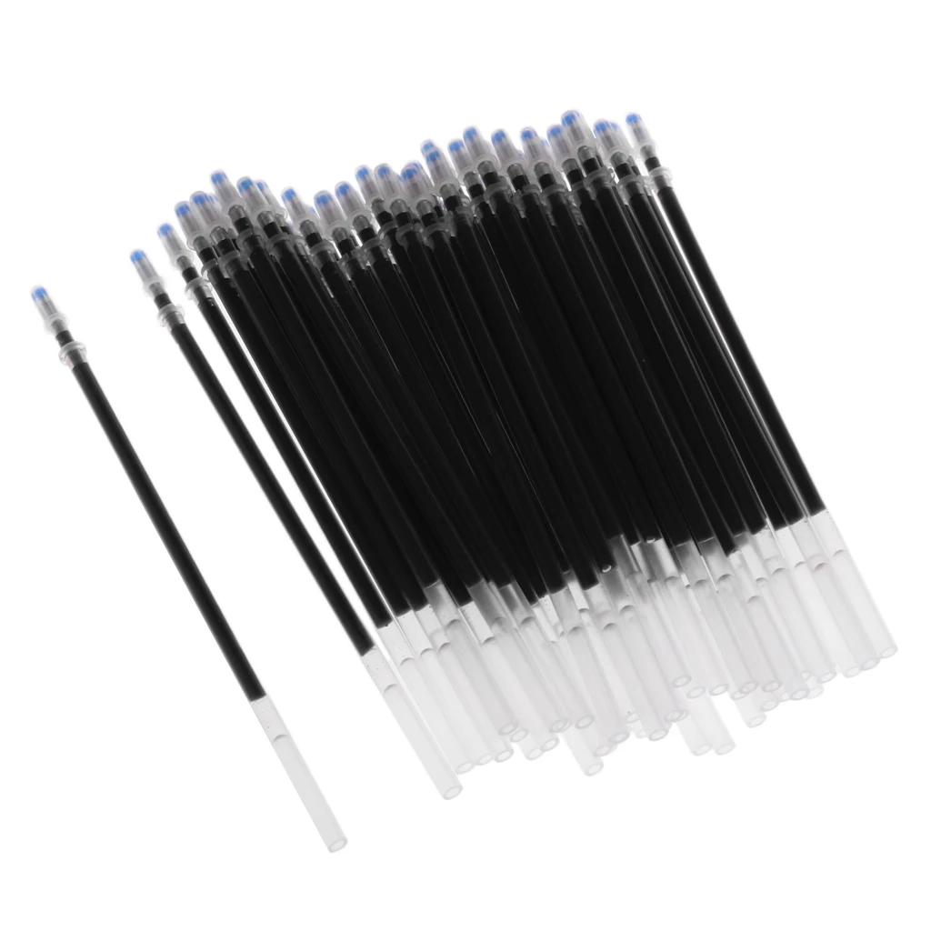 

50pcs 0.5mm Gel Pen Refills Red Blue Black Ink Pen Replacement Signature Rods School Office Supplies Stationery papelaria