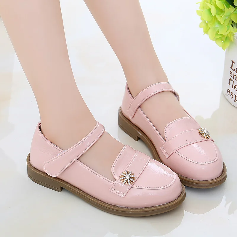 Кожаные туфли для девочек обувь принцессы в британском стиле мягкая подошва