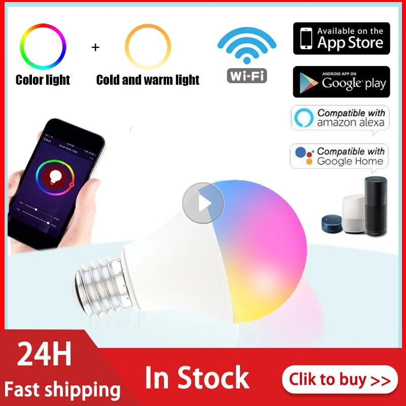 

Умная лампа RGB + CCT с Wi-Fi, 15 Вт