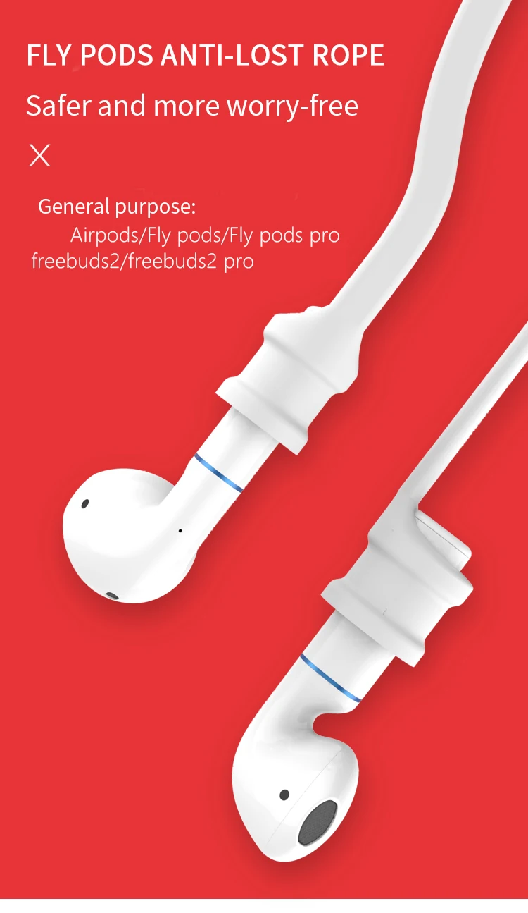 3 шт. аксессуары для huawei Honor FlyPods Fly Pods Pro защитный чехол s для Freebuds 2 Pro металлический крючок и веревка и зарядный чехол
