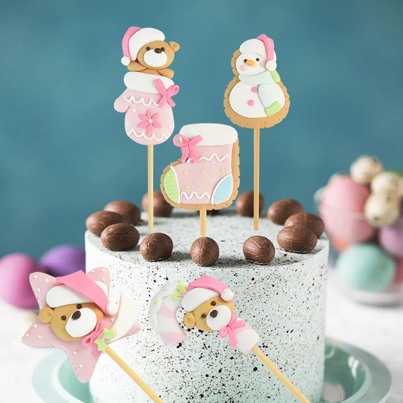 3 шт. мягкая глина Санта-Клаус искусственная поверхность Рождественское