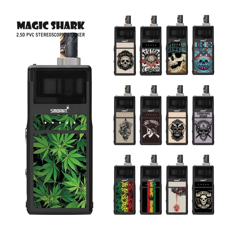Модный ПВХ стерео 2.5D лист крутой череп вейп наклейка для Pasito Пленка чехол Smoant