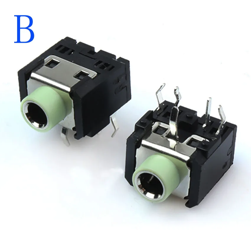

1-10 шт. PJ-306 PJ306 pj-306m 3,5 мм гнездовой 5-контактный аудиоразъем с гайкой DIP стерео разъем для наушников