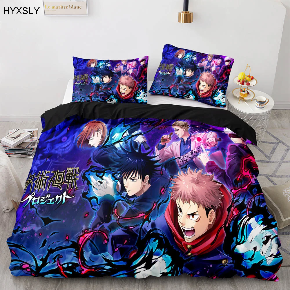 

Jujutsu Kaisen Bedding Set Single Twin Full Queen Size With Pillowcase Anime Duvet Cover Adult Kids Gift Bedroom Decor 3D Print