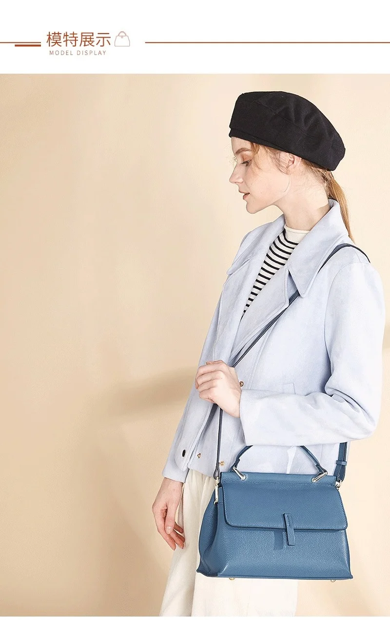 

2020 autumn and winter new popular women's bags, shoulder bags, women's messenger bags, first layer cowhide handbags