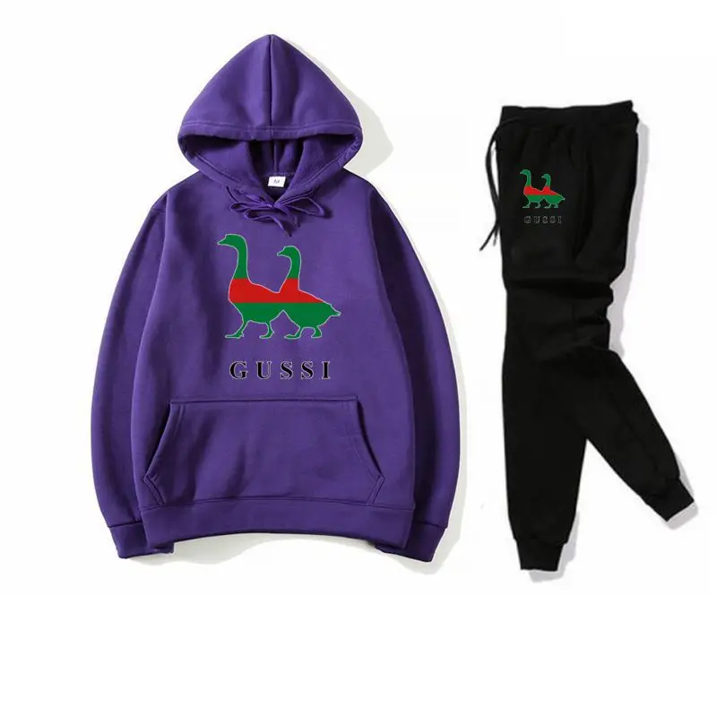 Новые мужские комплекты комплект из двух предметов Толстовка + штаны флис Осень