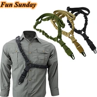 tactical gun sling single 1 point airsoft heavy duty rifle sling military nylon bungee belt gun accessories hunting rifle strap